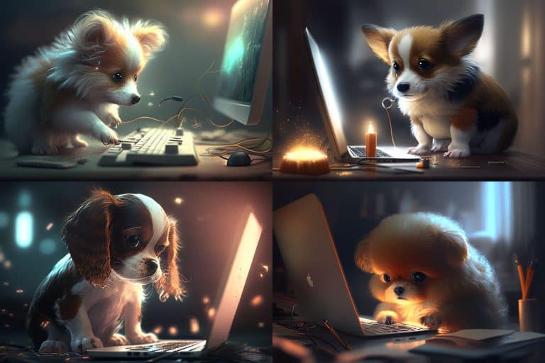 psić tipka na kompjuter, anime, glowing